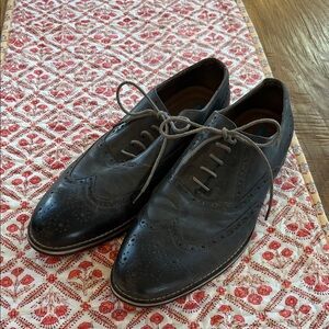 Elegant Dark Brown Leather Oxfords